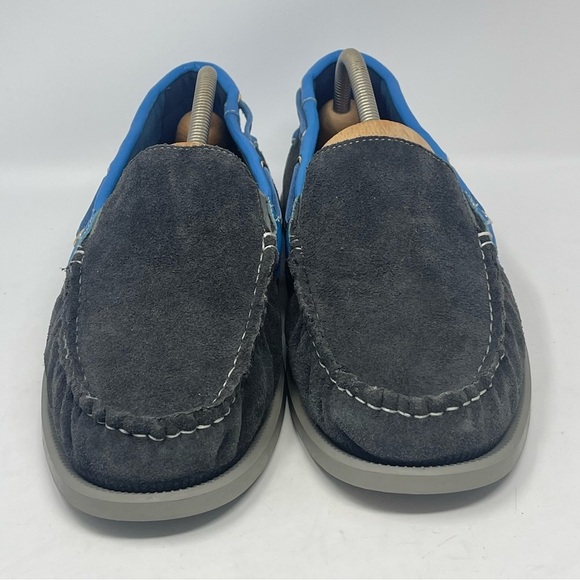 Dije California Loafers Mens 11 Blue Gray Suede Slip On Moccasins Boat Shoes - Picture 6 of 14